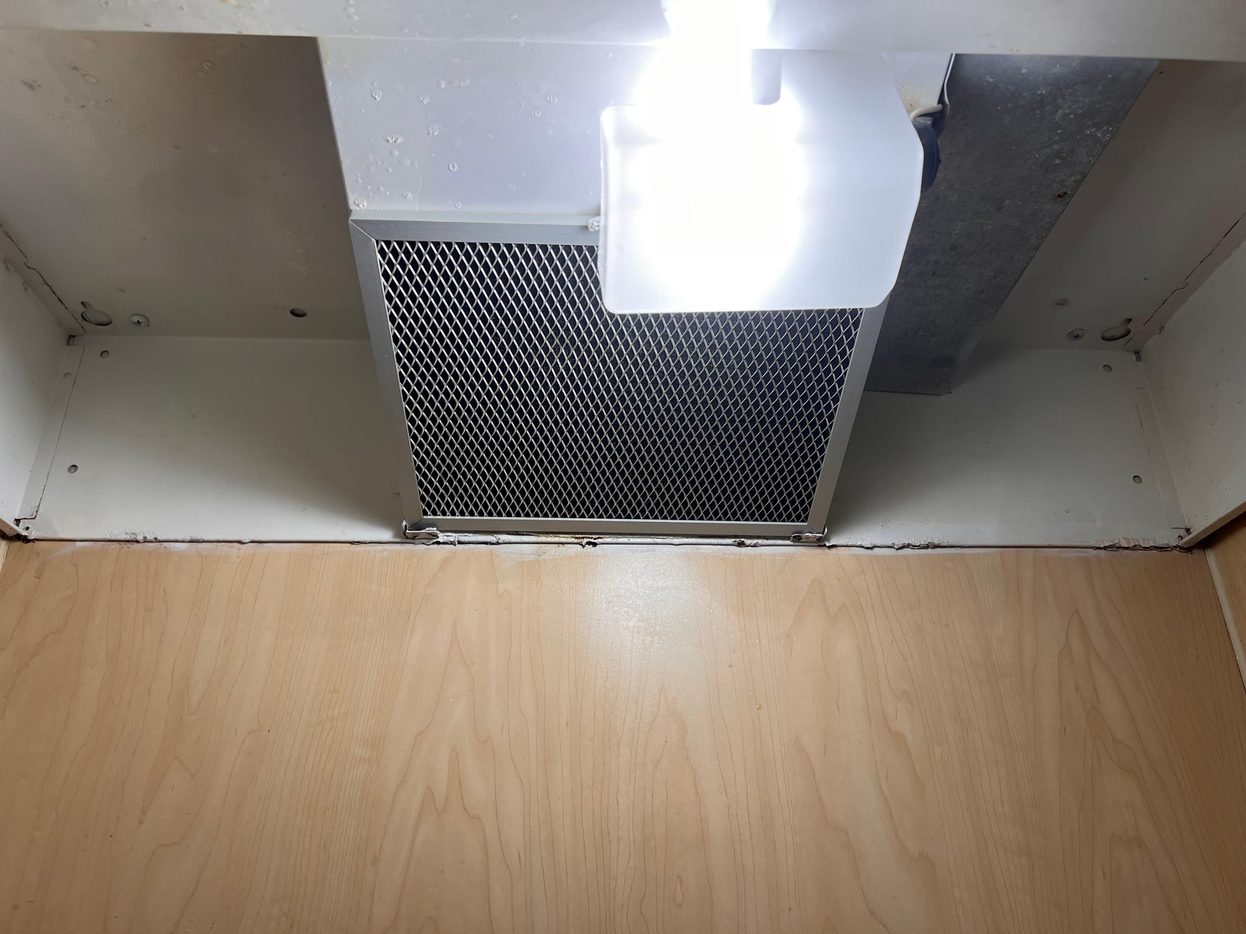 Filth in the stove light area