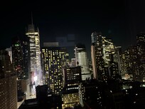 view from room at night
