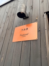 Name on each cabin. So cute