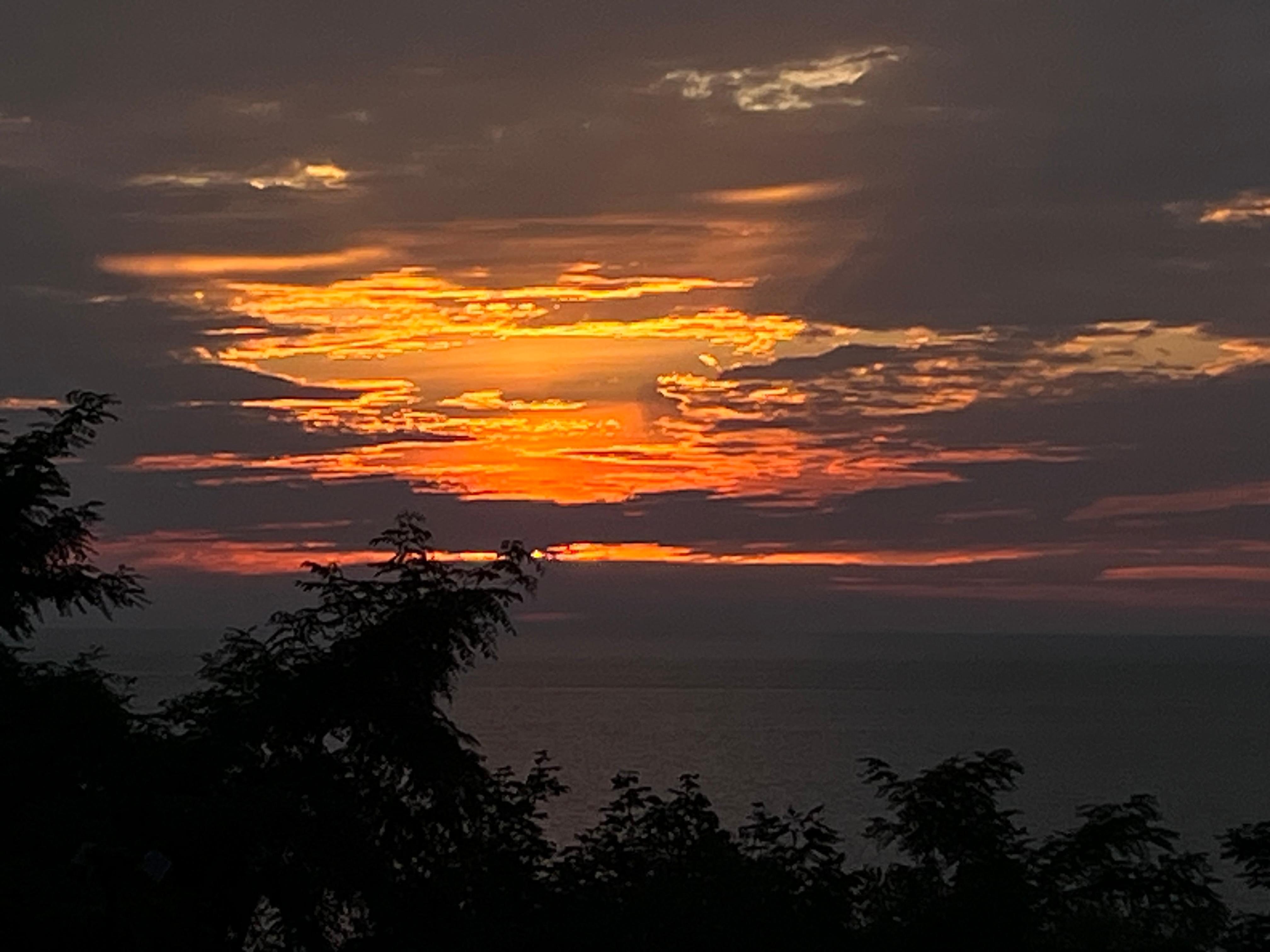 Gorgeous sunset from balcony