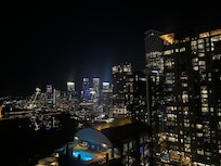 Nighttime view from balcony