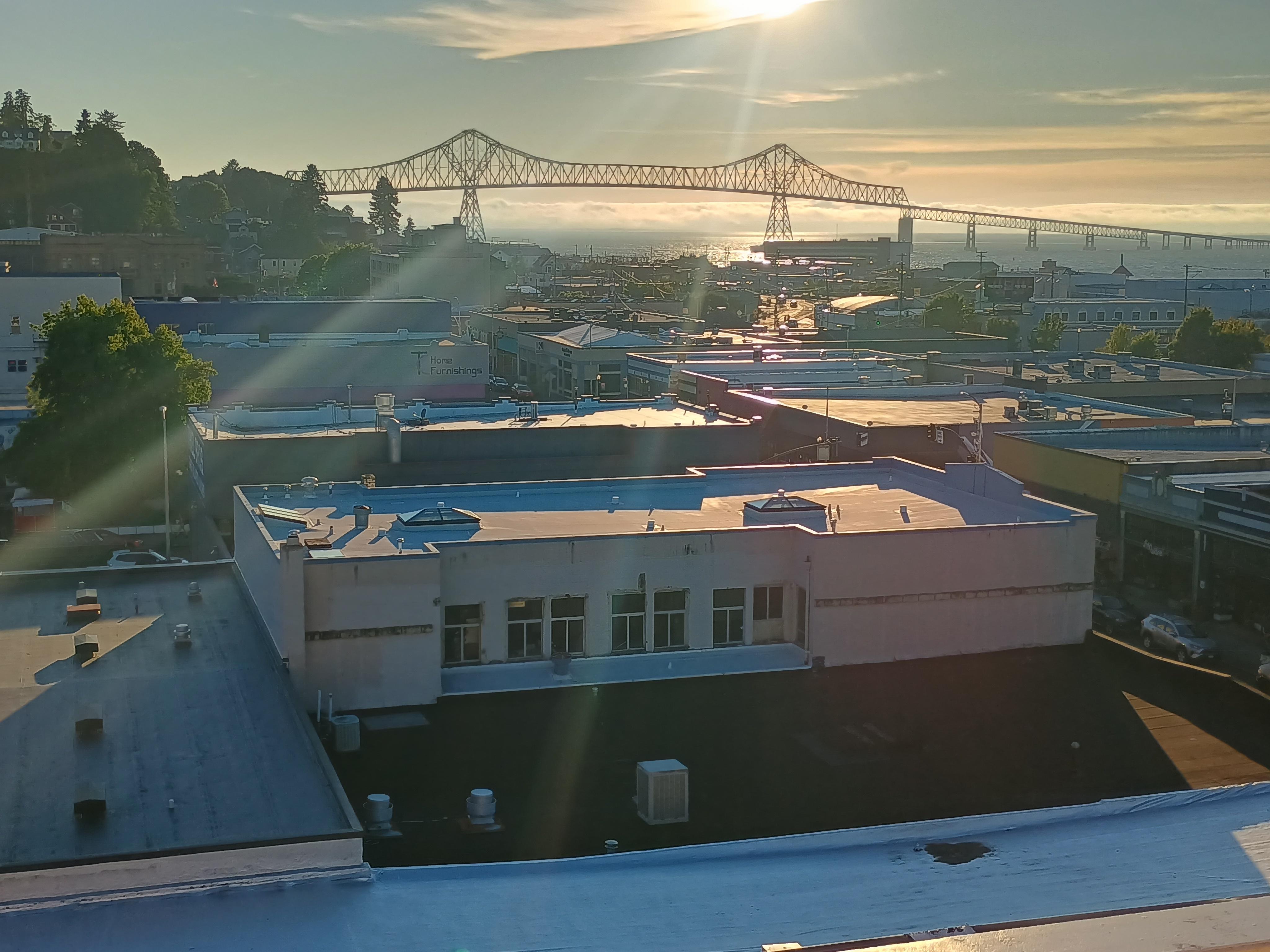 The rooftop balcony view