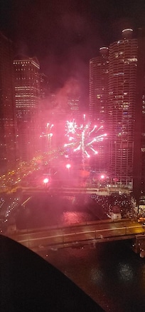 New Years fireworks from the room