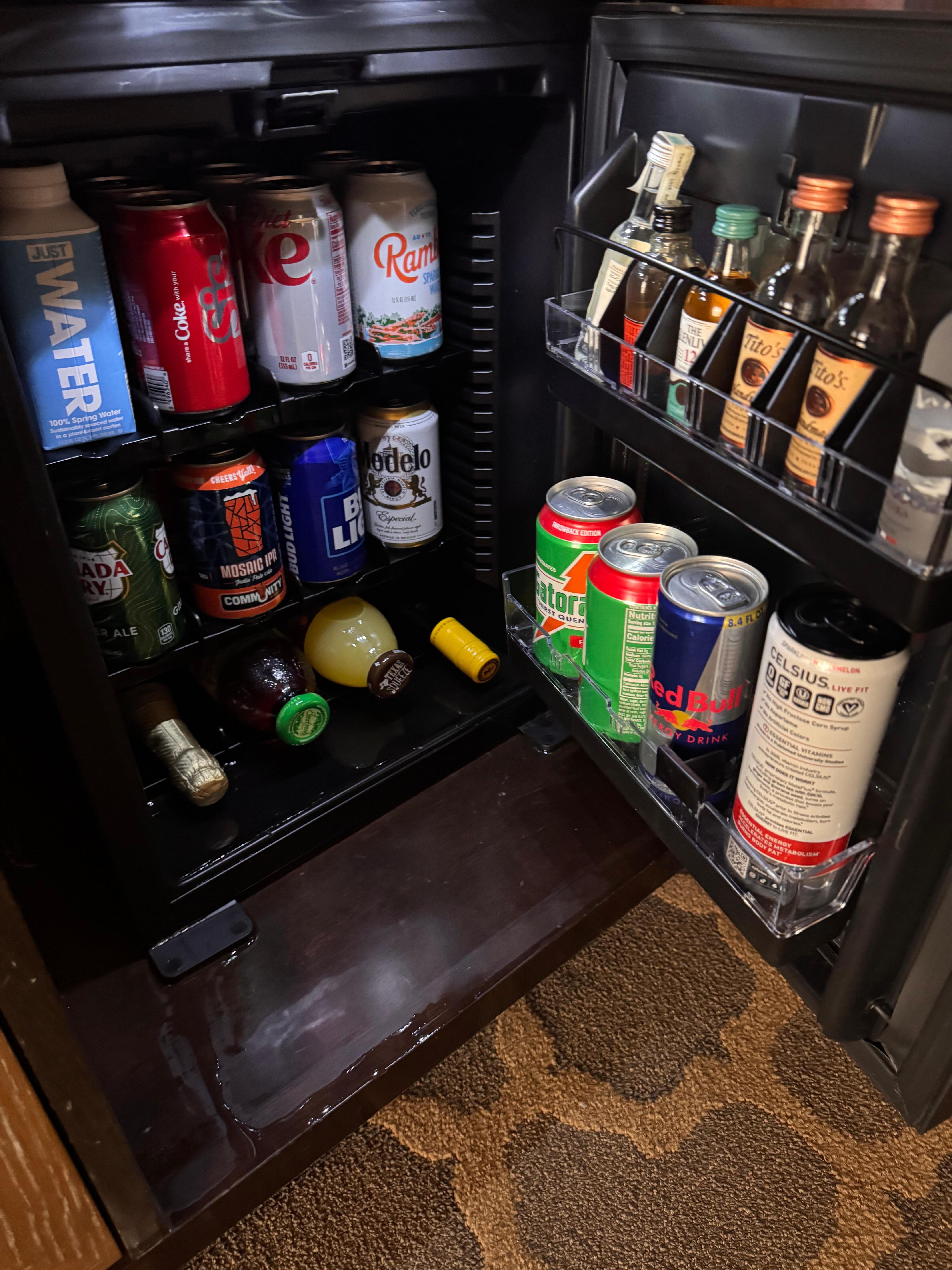 Packed and leaking fridge