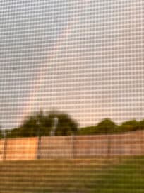 Sitting in the screen in room and saw this rainbow