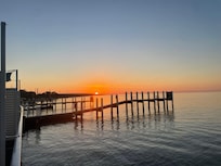 The sunset from the deck