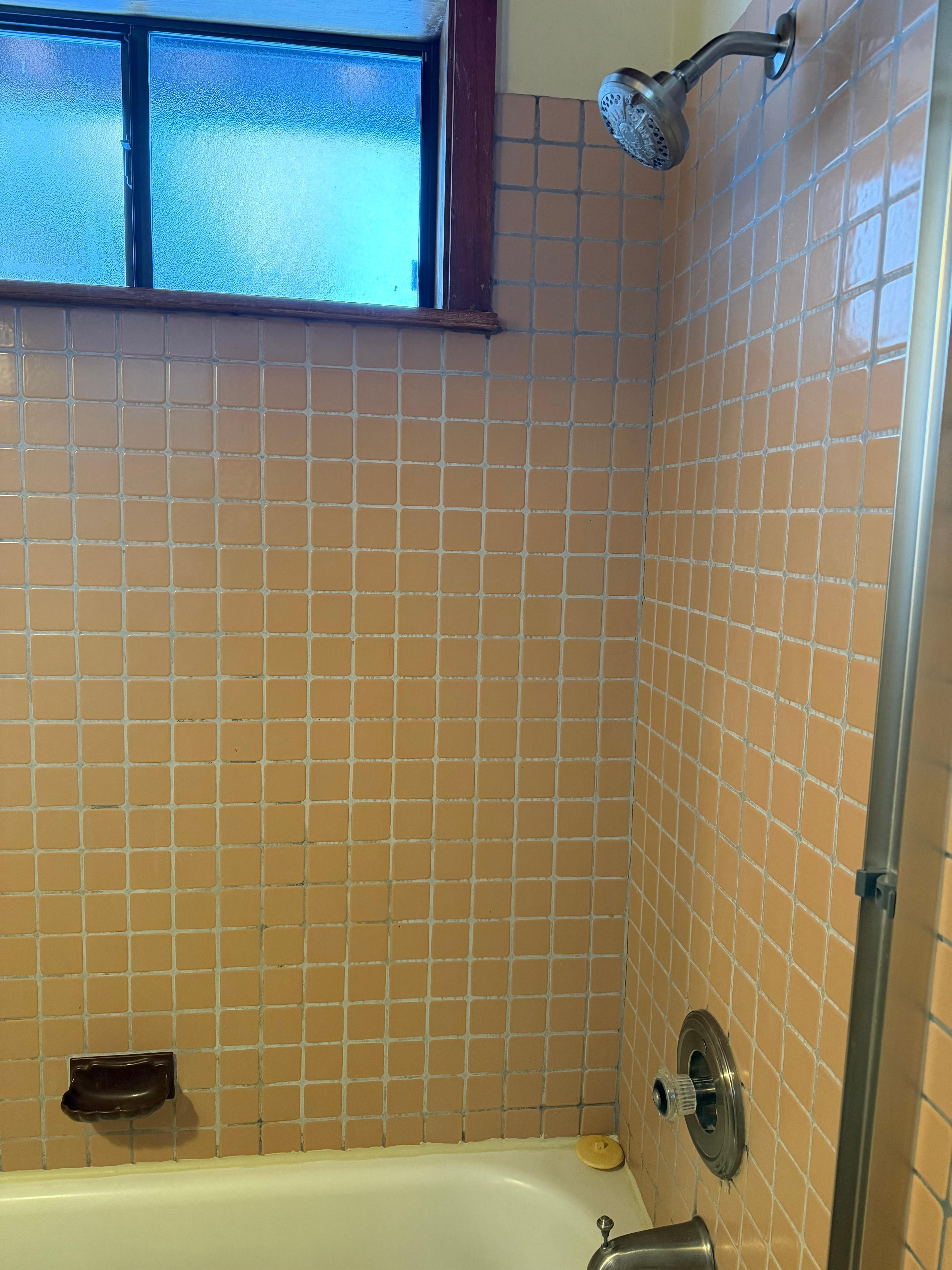 Master bath. Pretty old condition, this is a good example of the underlying condition. Totally cool for "cabin feel" just not premium or luxury at all. Mixing valve fluctuates a lot (careful!)