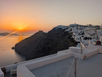 The view from our room: sunset