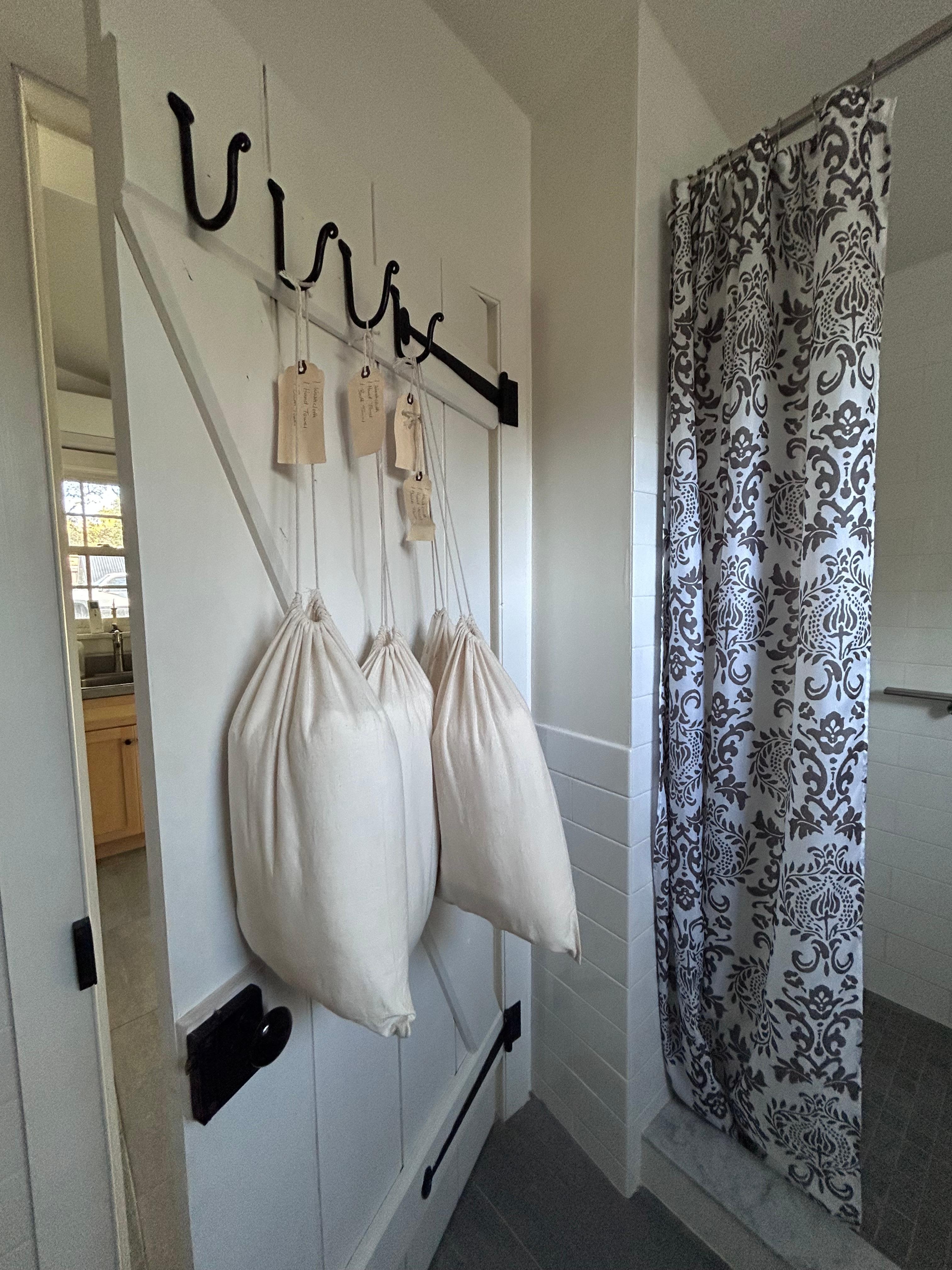 Clean towels in bags