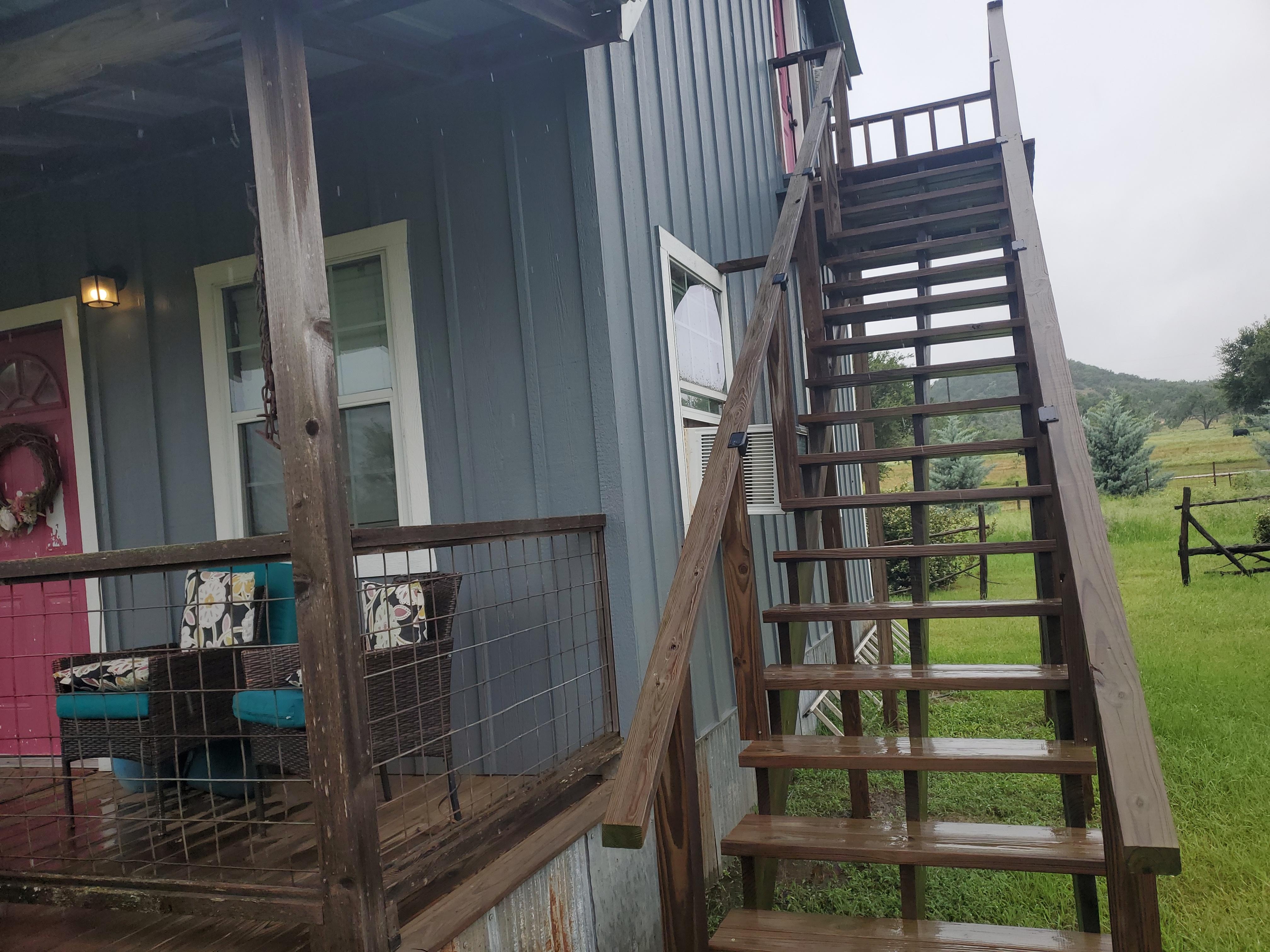 Going up to the loft.