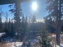 This is the gorgeous sunrise over Lake Superior from the bedroom!