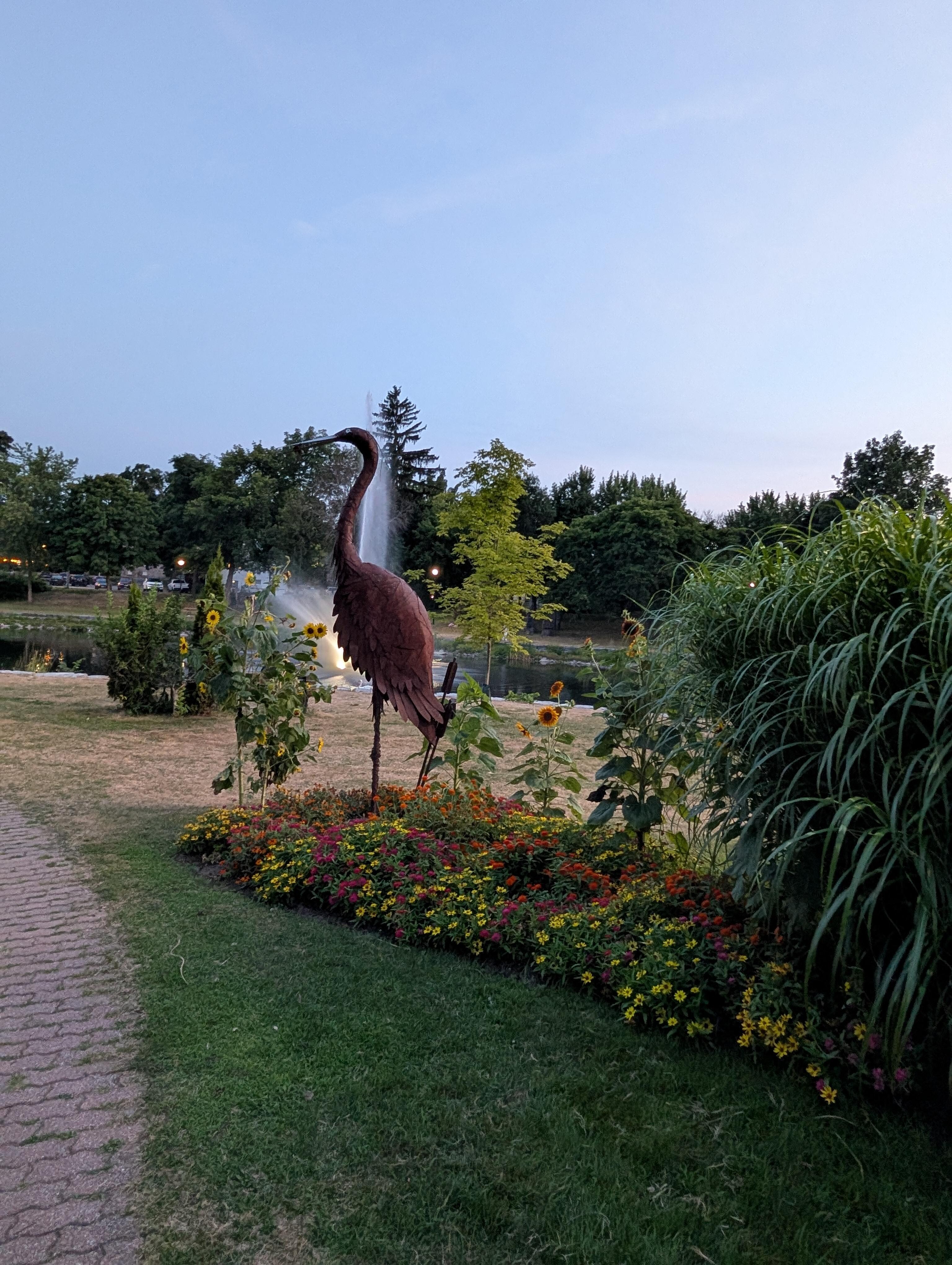 Walking through the park by the B&B