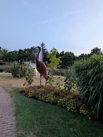 Walking through the park by the B&B