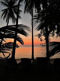 Sonnenuntergang direkt vor der Tür