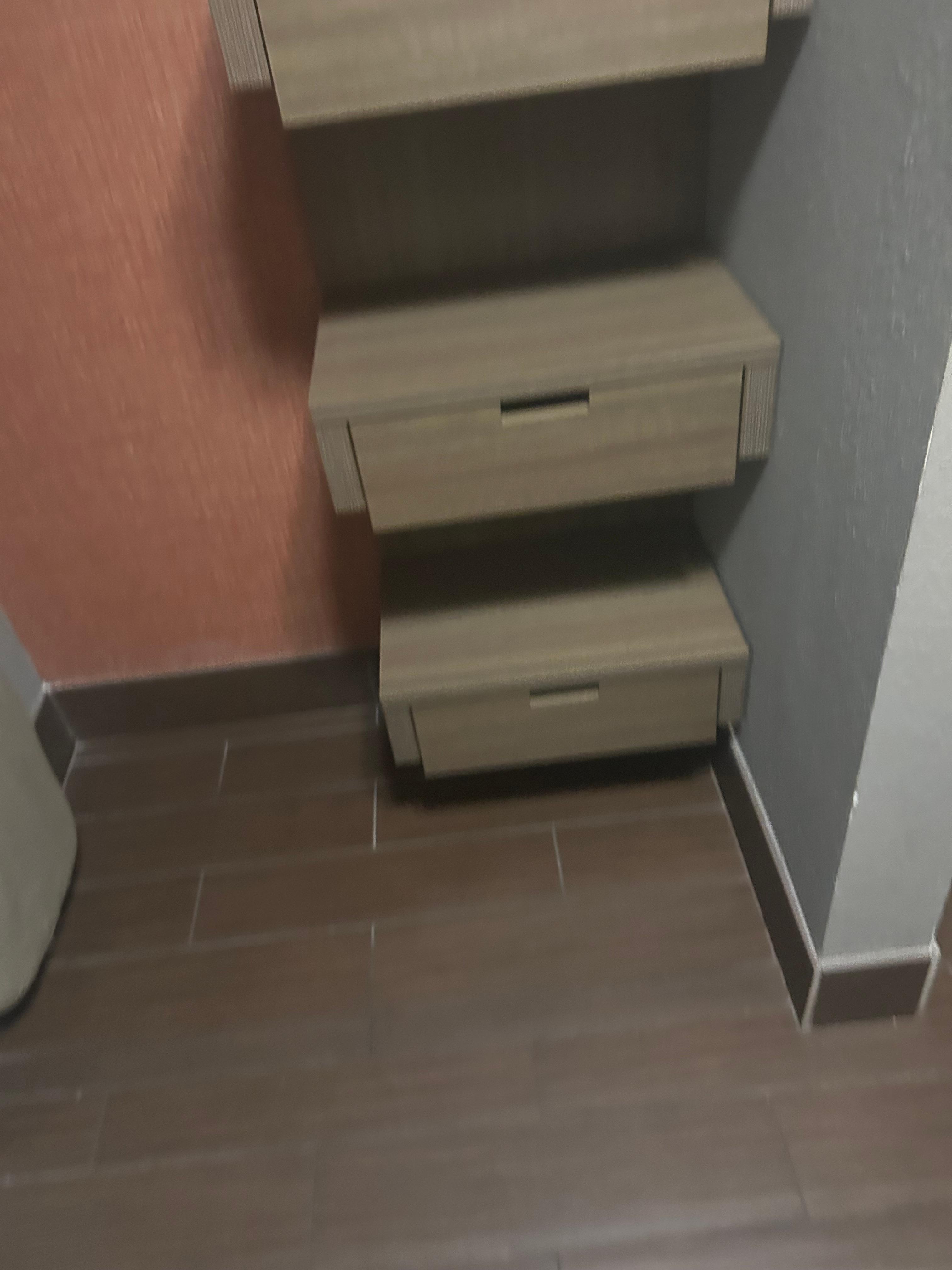 Extra shelves and drawers. 