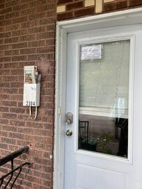 Front door with overdue permit