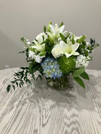 Flowers as a gift from the family.