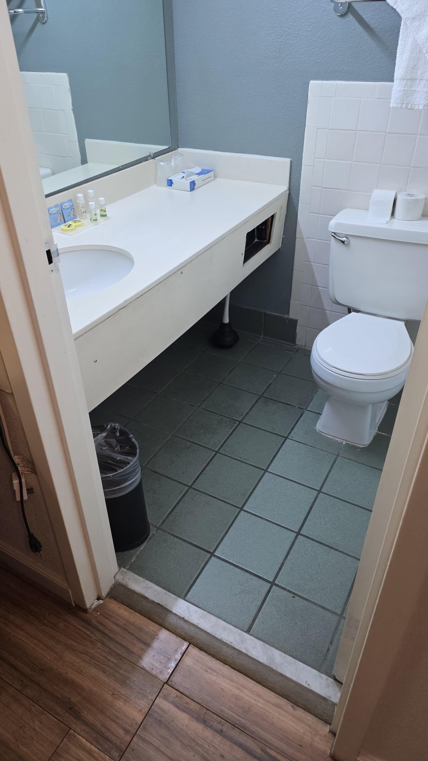 Gross floors and sink.