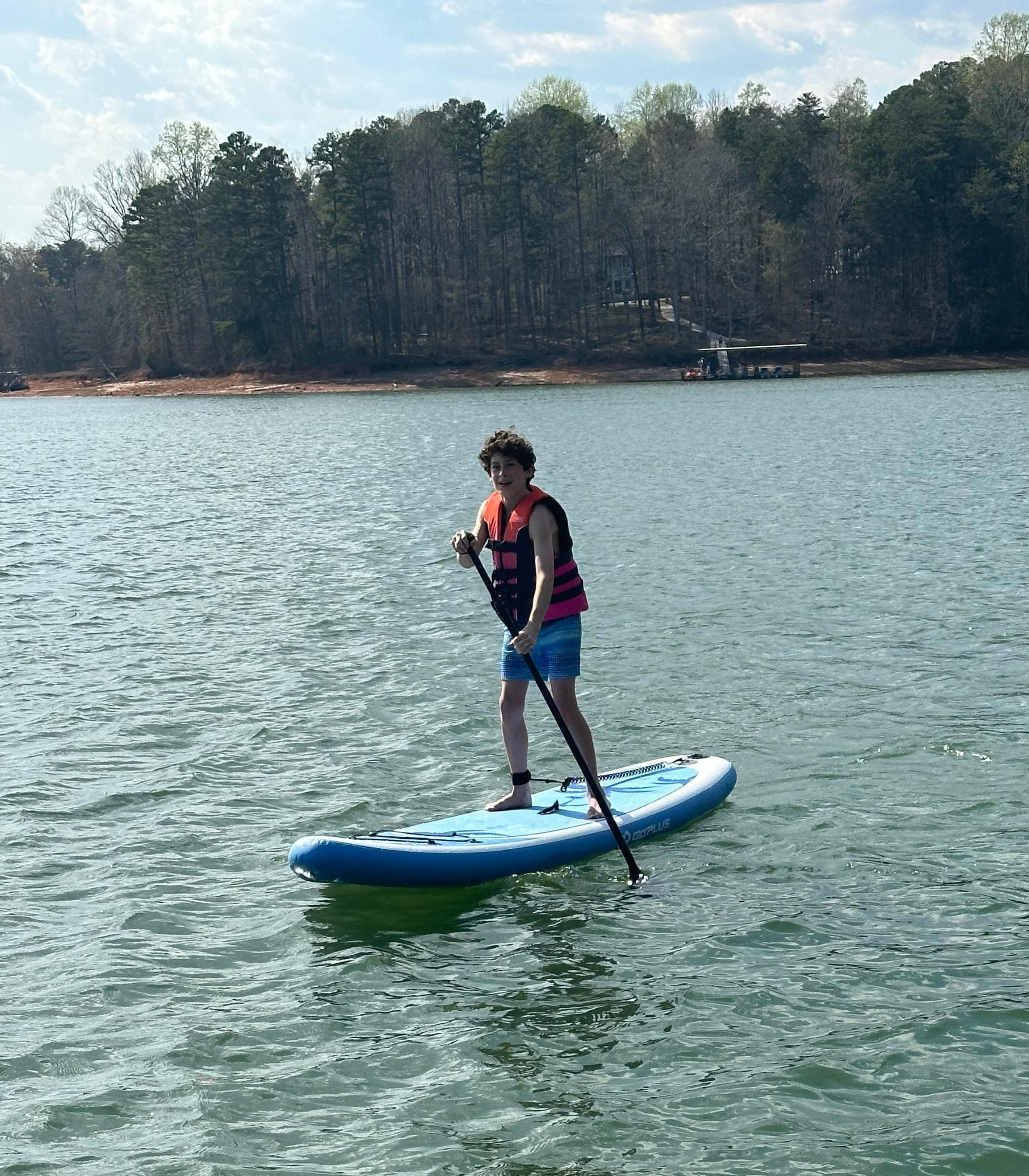 Paddling the lake!