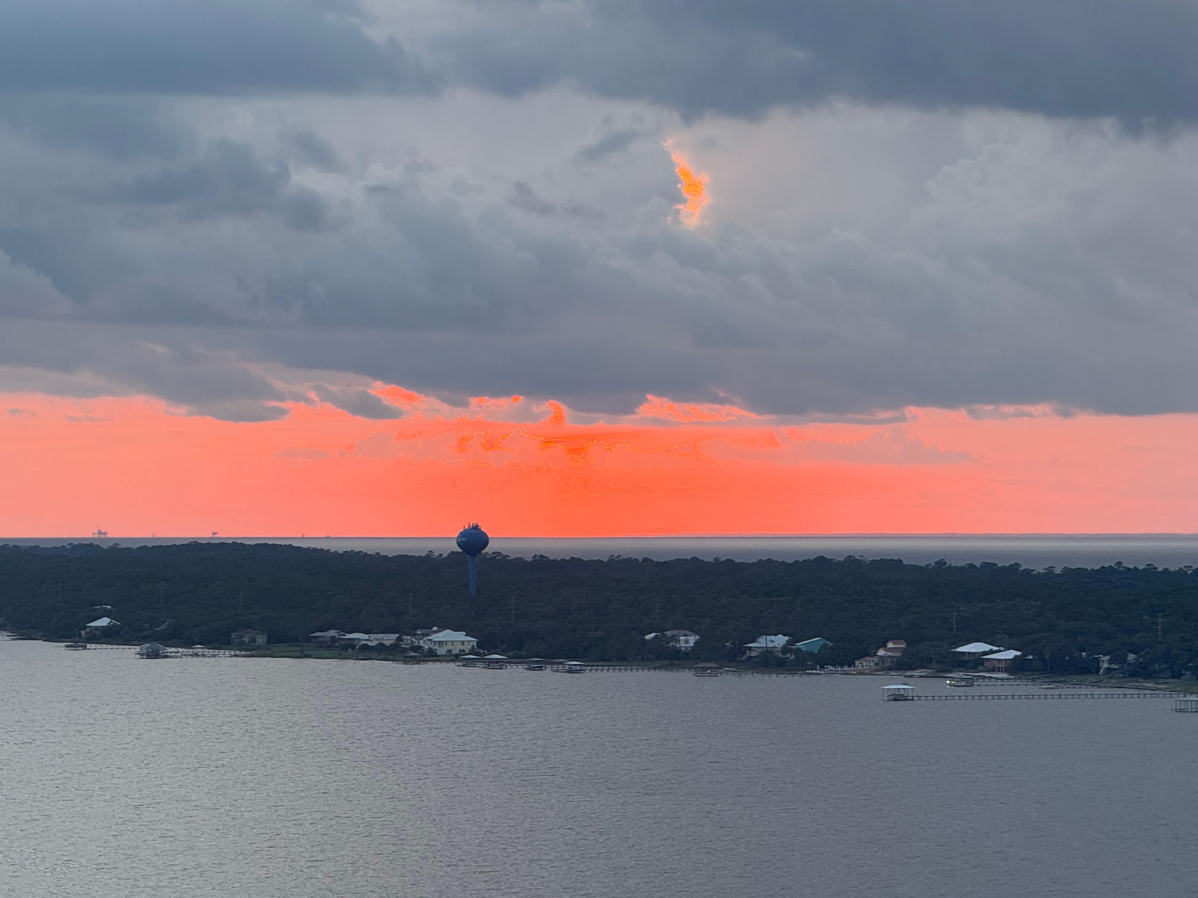 Sunset on back balcony 