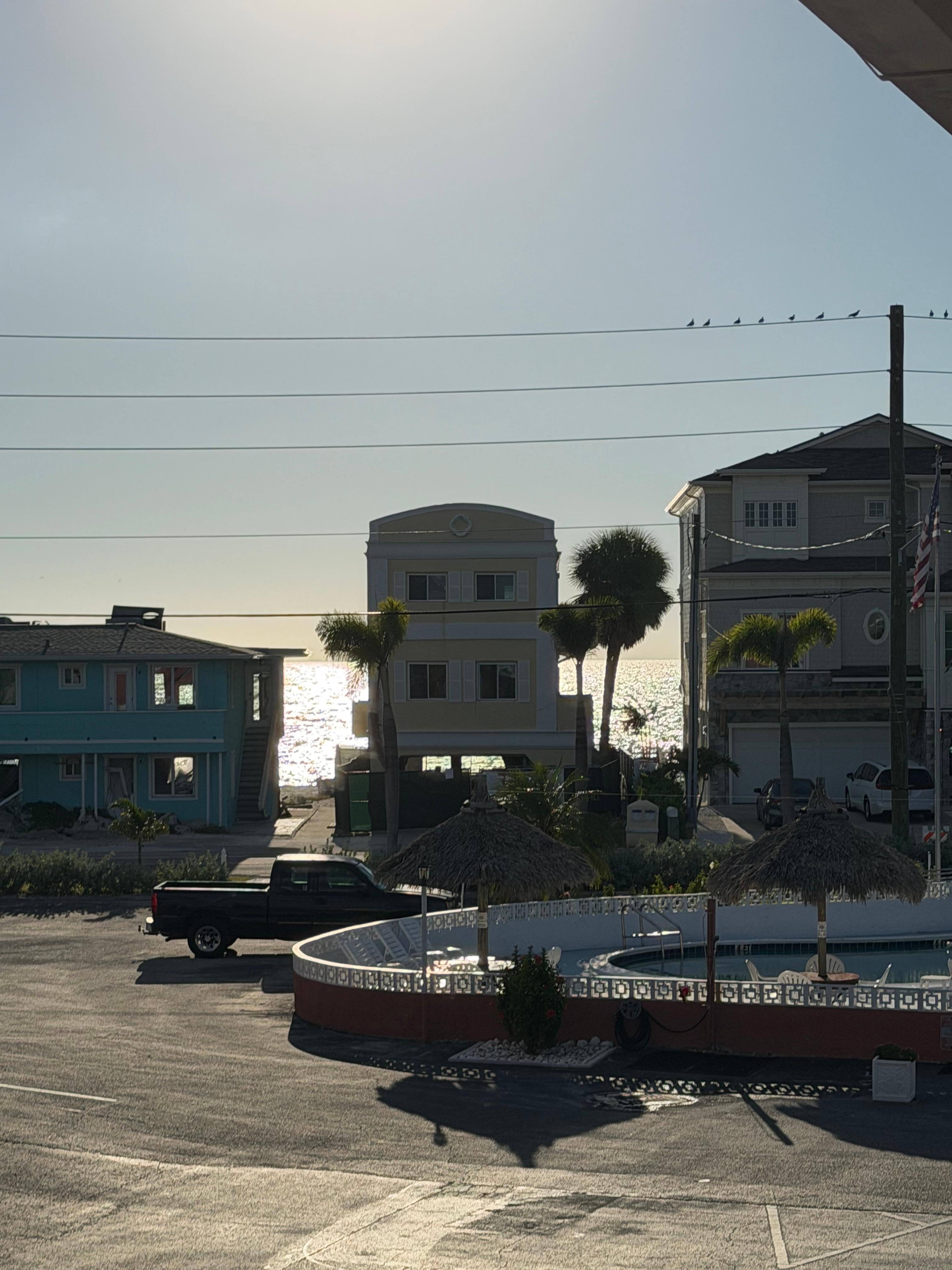 View from parking lot looking at Gulf