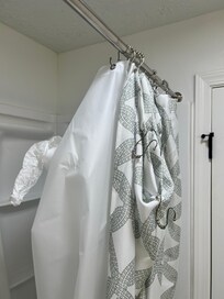 Main bath shower curtain