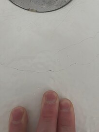 Crack in the master shower