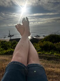 Me basking in setting sun