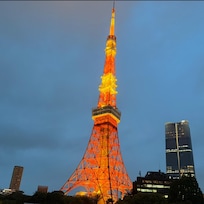 This photo of Tokyo Tower was taken from our 4th floor hotel room.