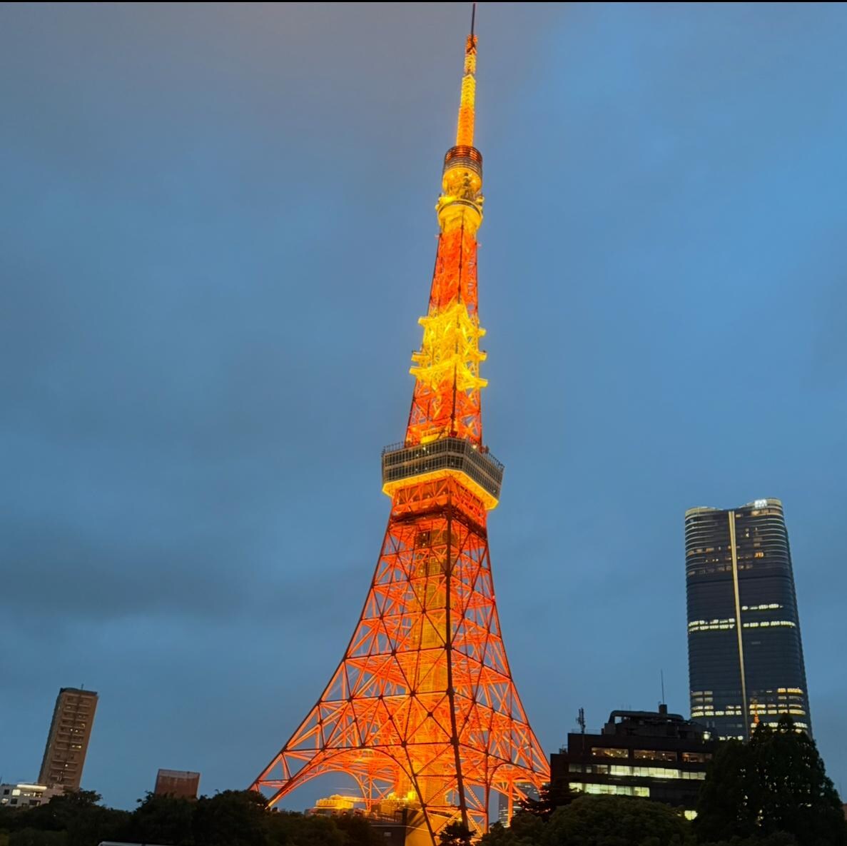 This photo of Tokyo Tower was taken from our 4th floor hotel room.