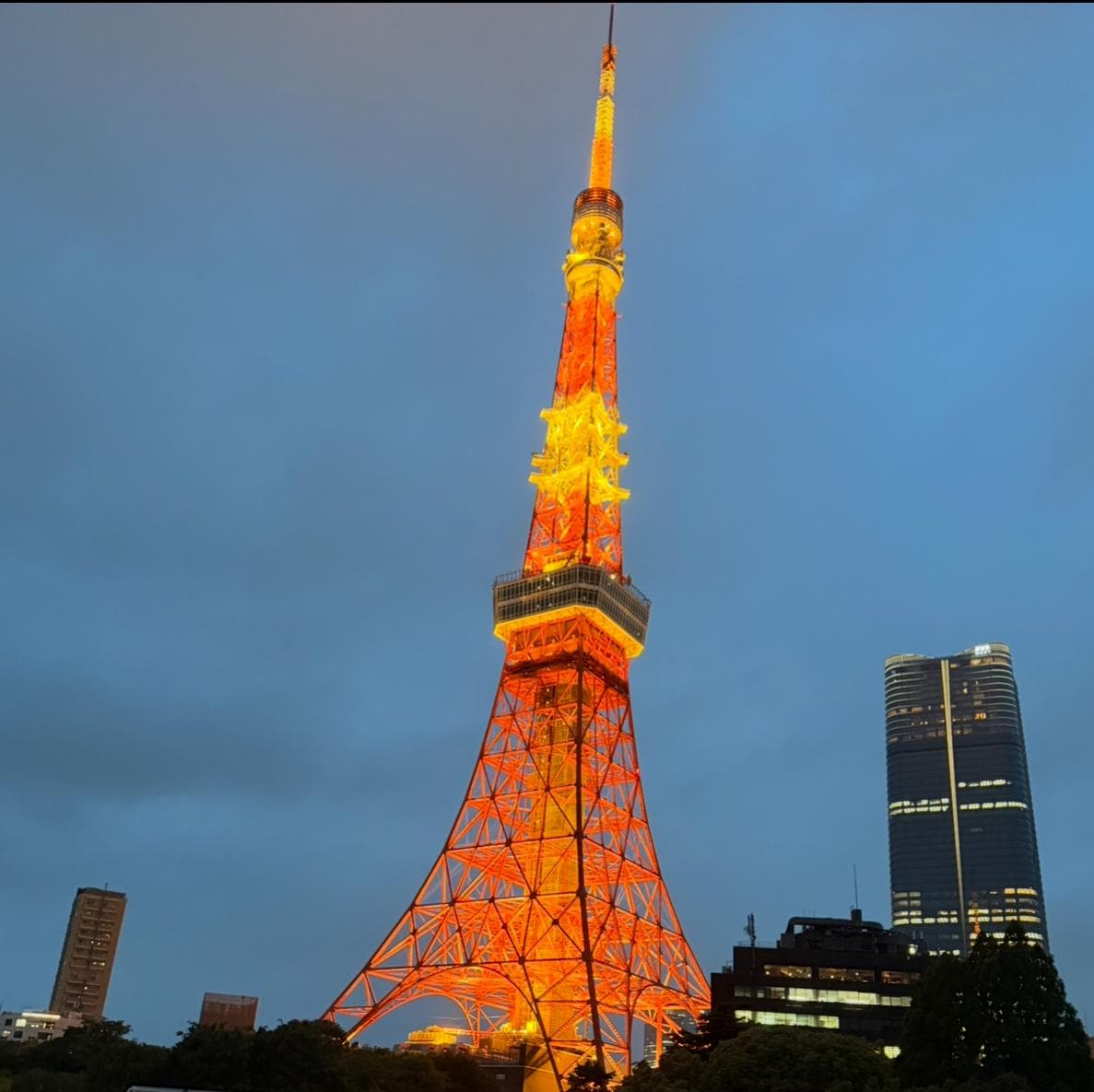 This photo of Tokyo Tower was taken from our 4th floor hotel room.