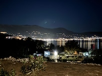 The view of downtown Paros in the evening.