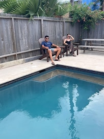 Kiddos hanging by the pool.