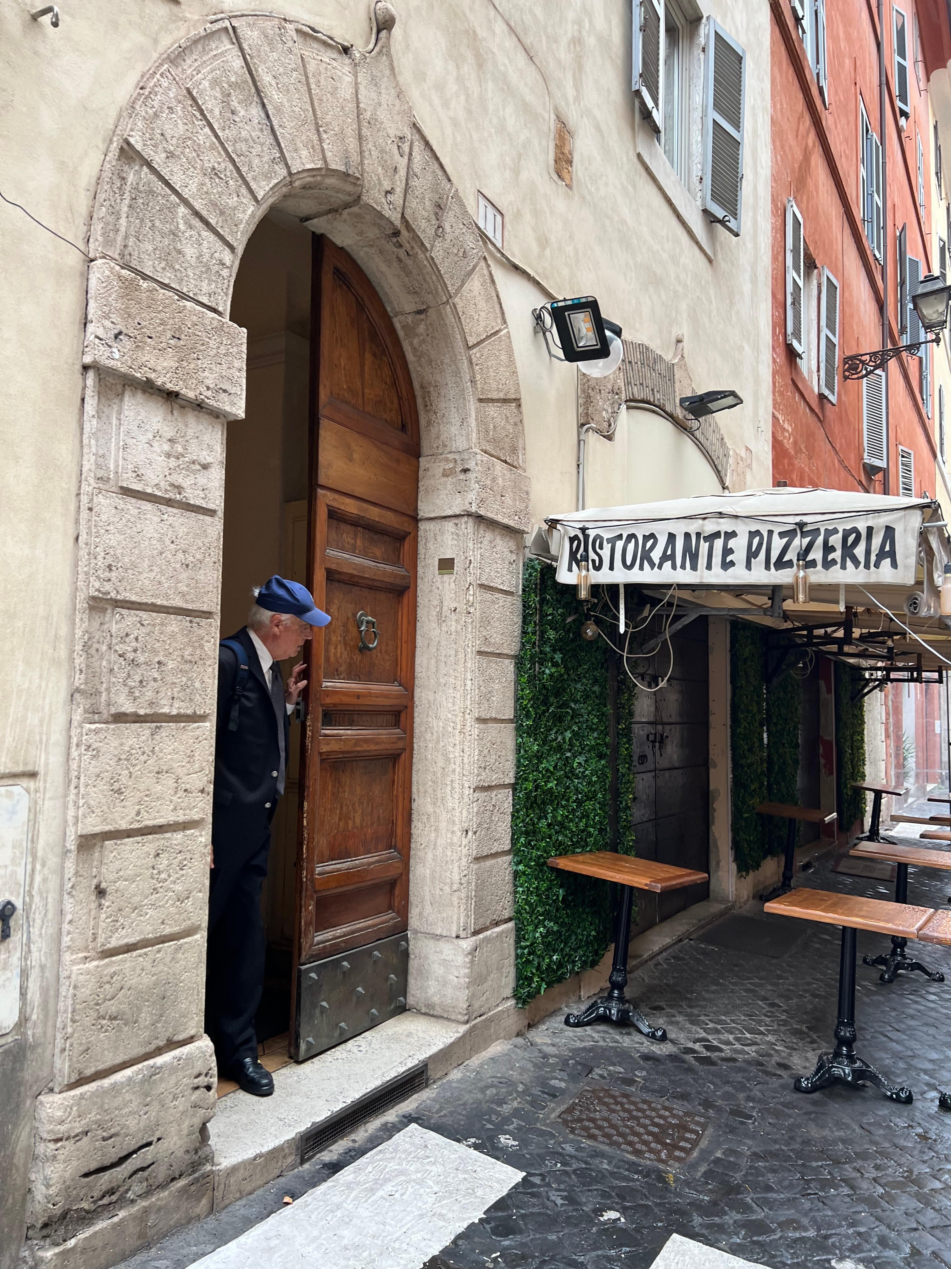 Main entrance next to great restaurant 