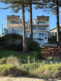 View from beach of complex