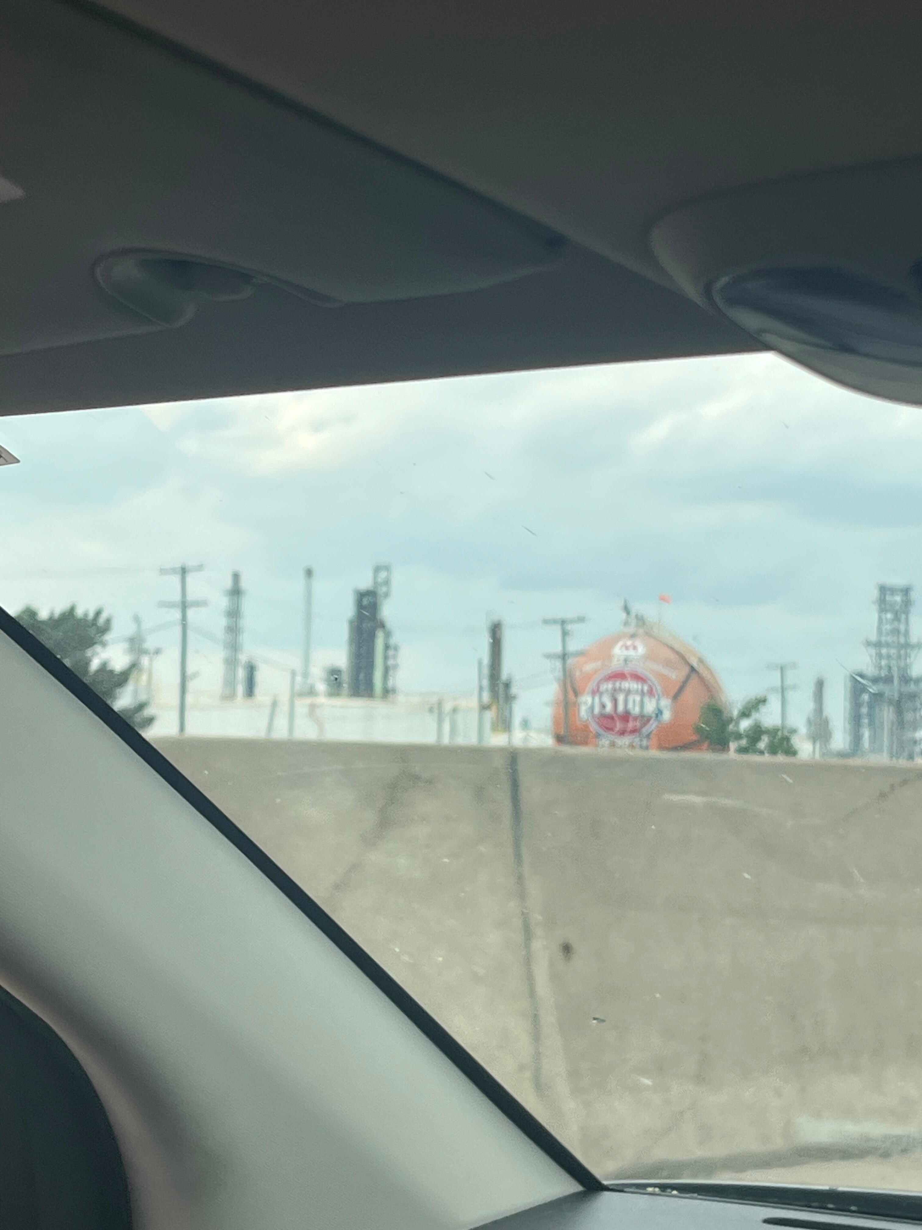 Marathon refinery as you are entering Detroit. 