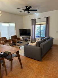 View of the living room during our stay.