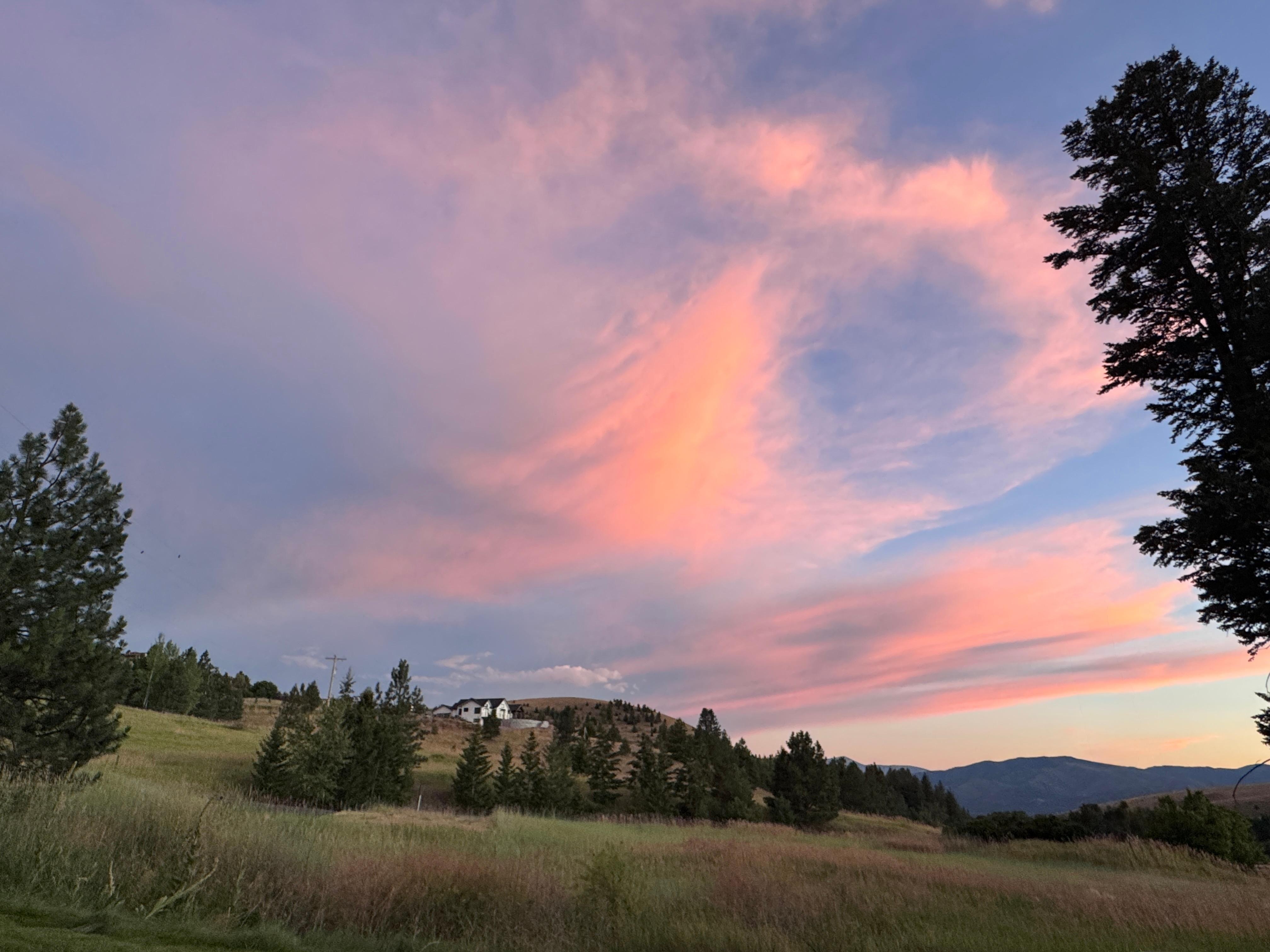 The sunset view from the patio