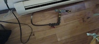 Propane line in living room
