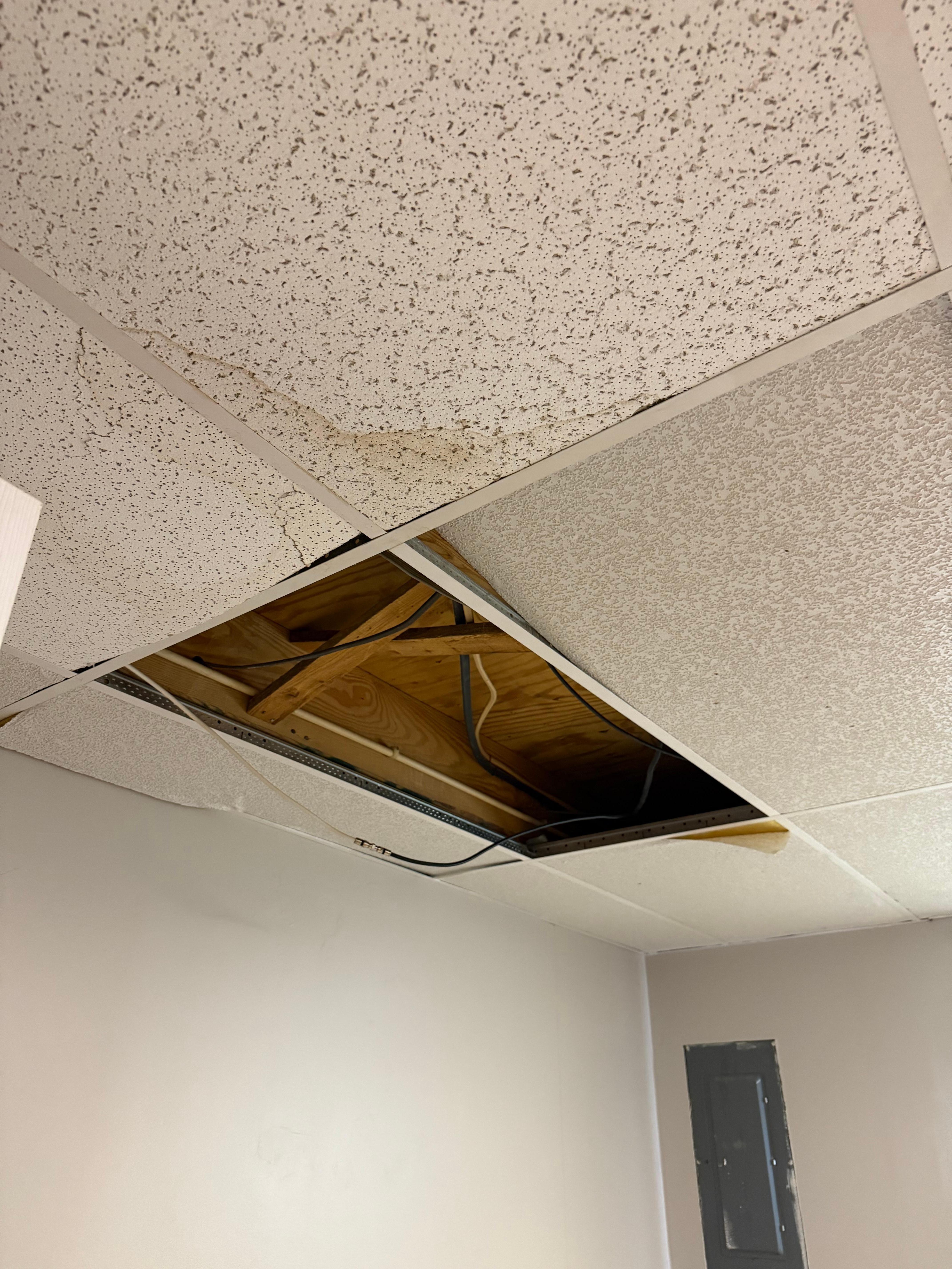 Missing ceiling tile