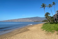 Beach was just steps away from pool.
Looking north