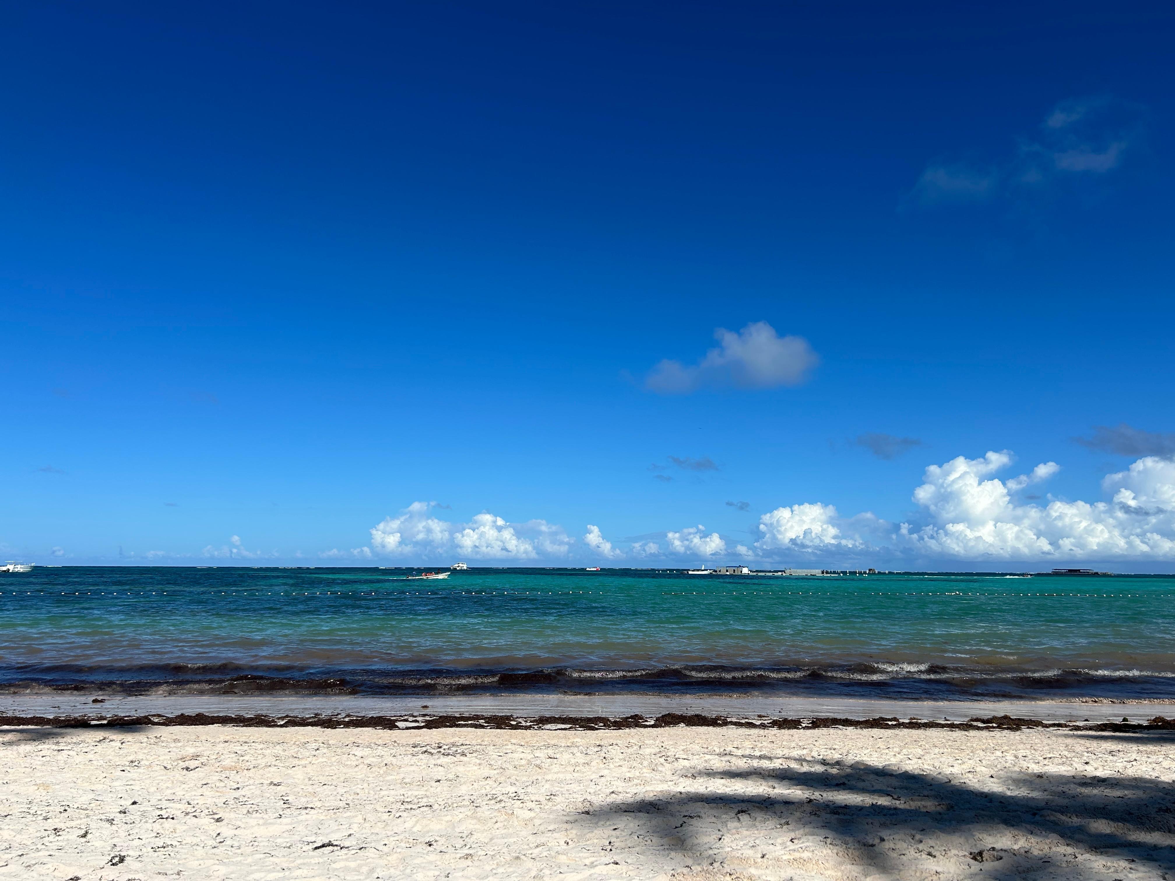Beach front row view