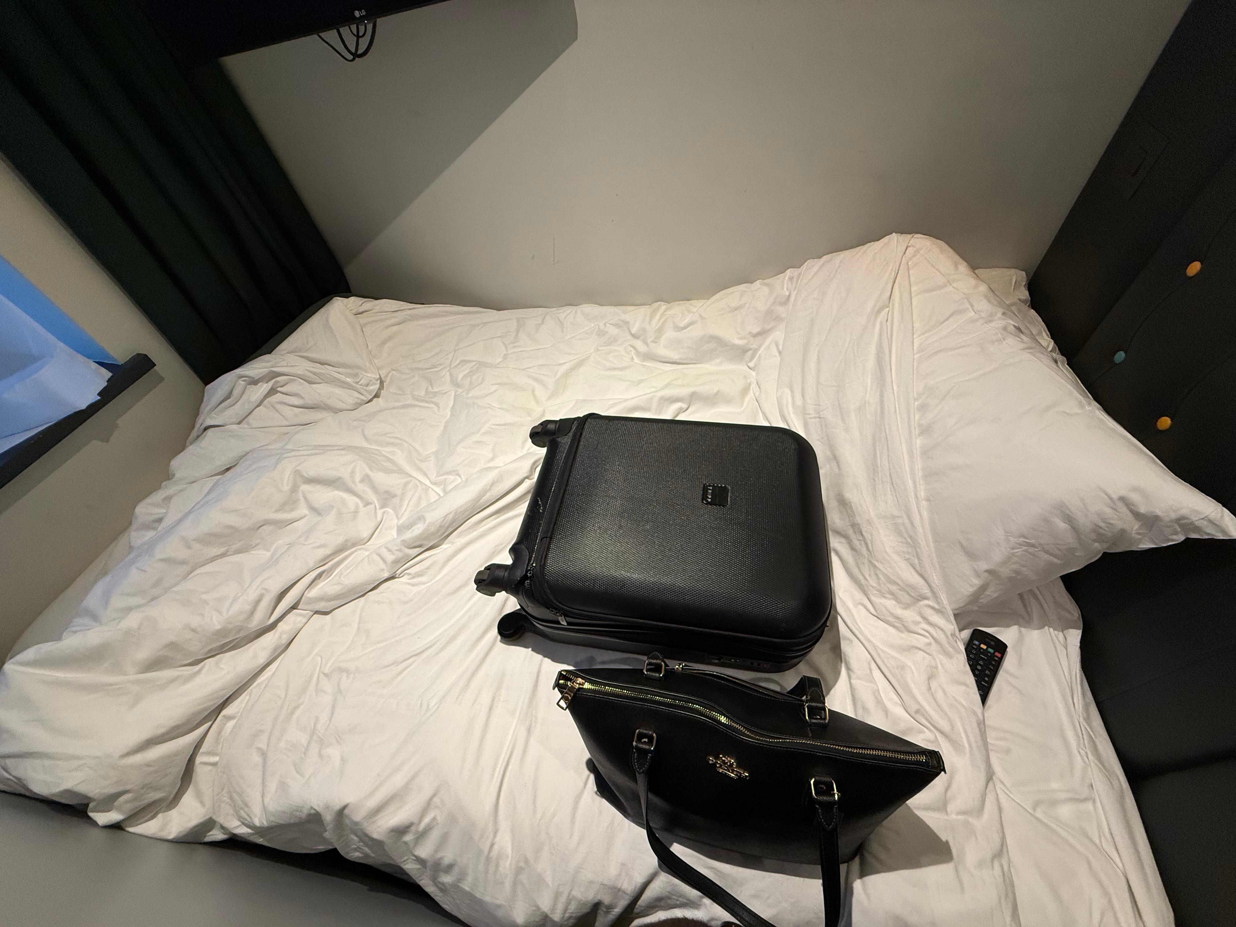 For reference my suitcase is hand luggage, it’s tiny and the photo was taken with wide lens … 