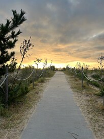 Morning walk way to the beach entrance on McKinley St.