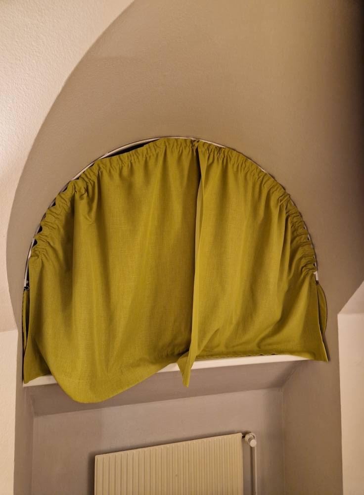 Awful curtains, They let light through.