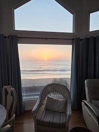 Sun rise from the family room.