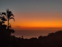 Coucher de soleil vu de la terrasse.