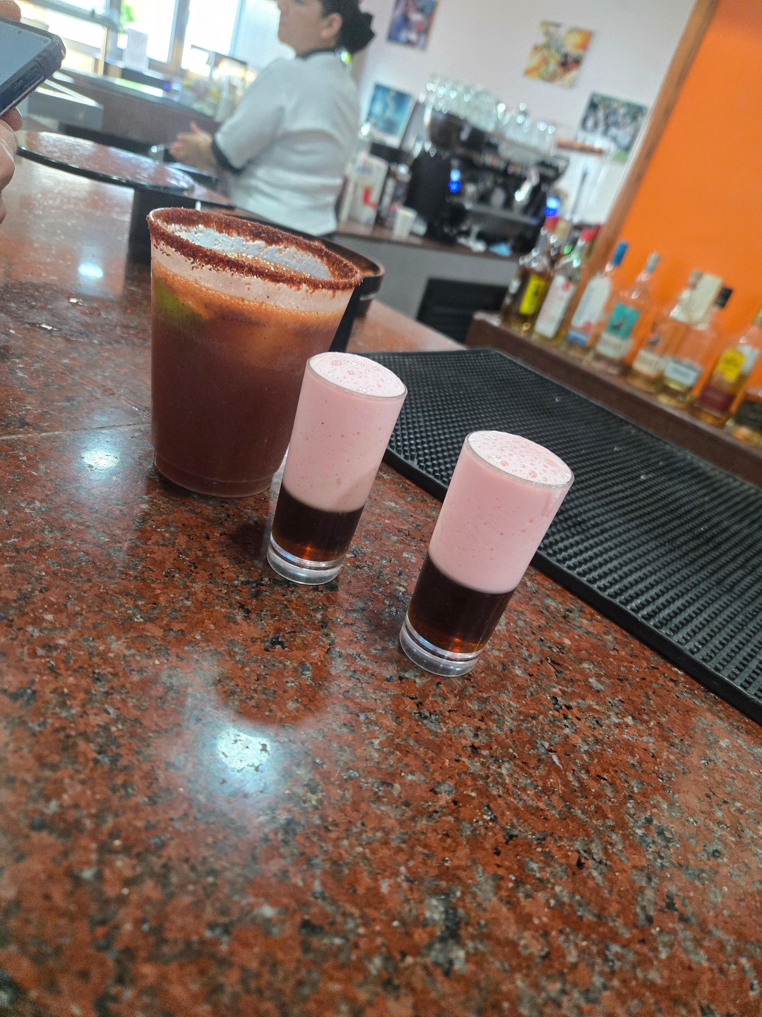 A michelada & a bj shot. Aka mamada