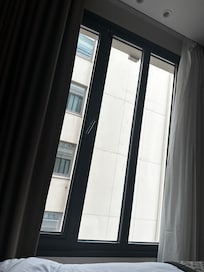 The view of a partial sea view room.