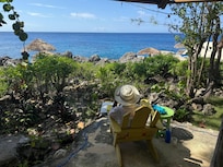 Taking a mid afternoon nap by the sea.